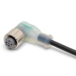 XS2F-M12PVC4A2MPLED CABO COM CONECTOR M12 COM 4 VIAS, ANGULAR E LED EMBUTIDO DE 2M